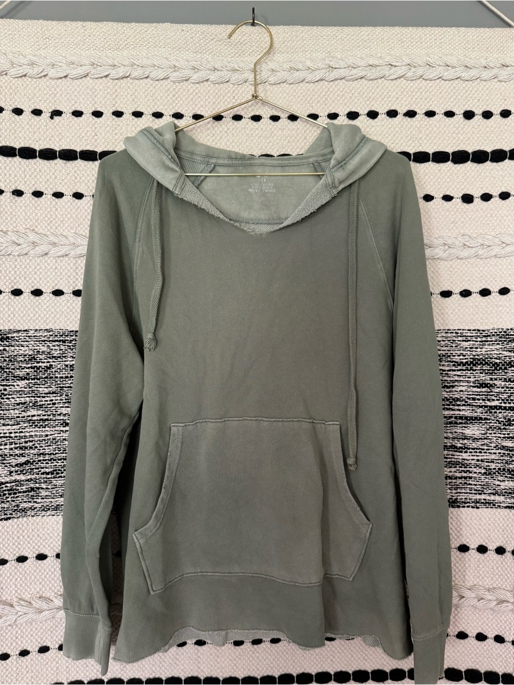Aerie Hooded Pullover Sweater sweatshirt in Olive Green